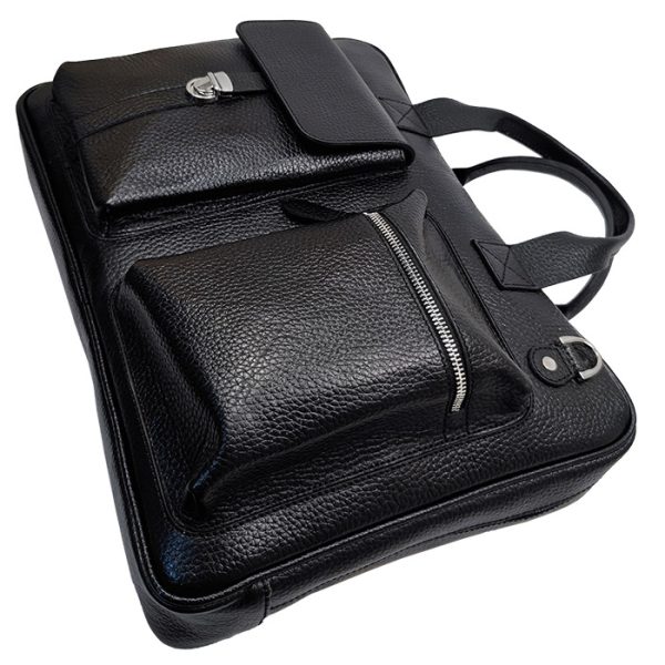 کیف اداری و لپ تاپ چرم طبیعی سه طبله فلوتر