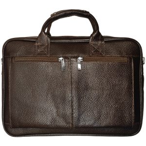 کیف اداری اسپرت چرم طبیعی فلوتر قهوه ای